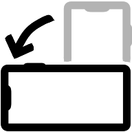 スマホを横倒しに